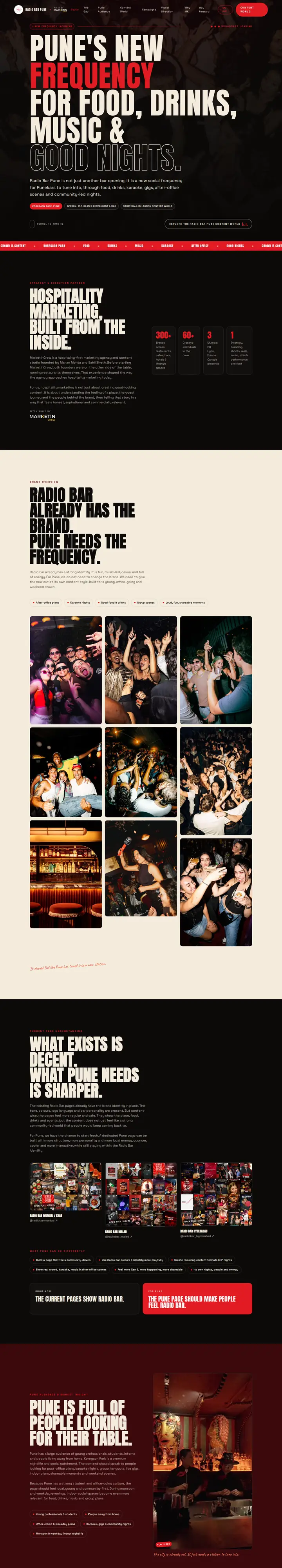 The Radio Bar Pune pitch site